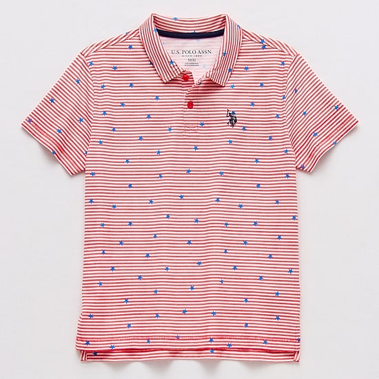 U.S. Polo Assn. Little & Big Kid Boys Short Sleeve Regular Fit Embroidered Polo Shirt
