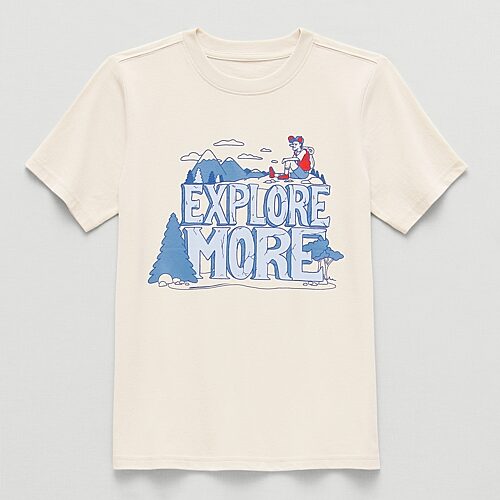 Xersion Little & Big Kid Boys Crew Neck Short Sleeve Regular Fit Graphic T-Shirt, X-large (18-20), Beige