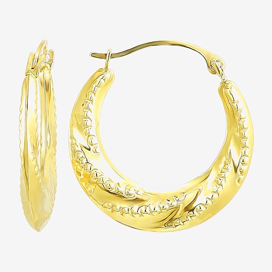 Womens 10K Gold 2 Pair Earring Set