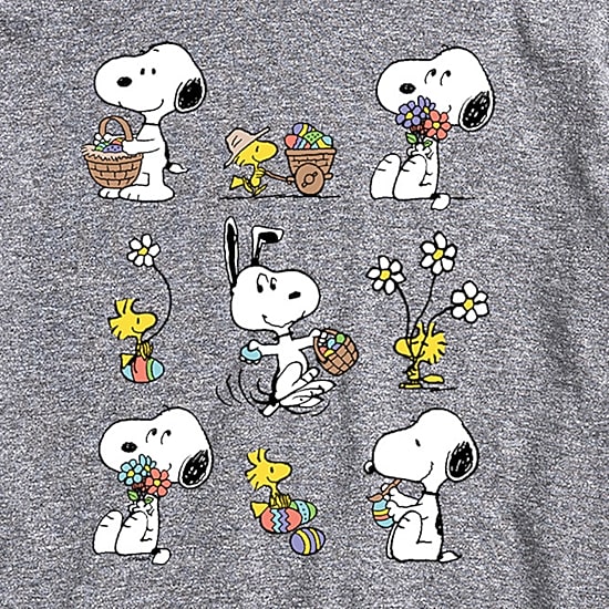 Novelty Mens Crew Neck Short Sleeve Regular Fit Snoopy Graphic T-Shirt