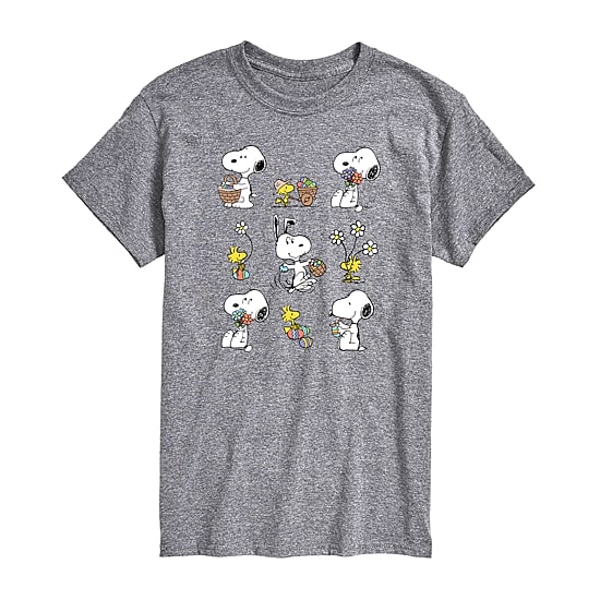 Novelty Mens Crew Neck Short Sleeve Regular Fit Snoopy Graphic T-Shirt