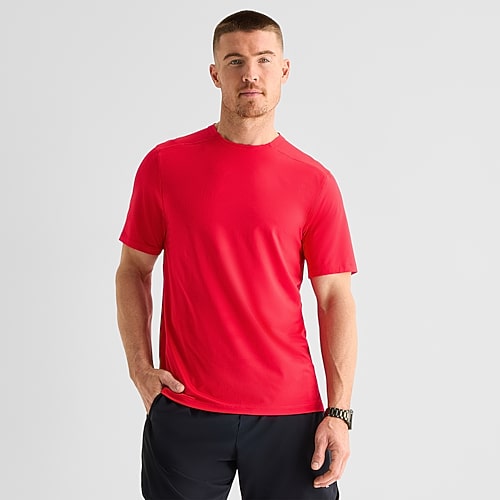 Xersion Mens Crew Neck Short Sleeve Quick Dry Active T-Shirt, Xx-large, Red