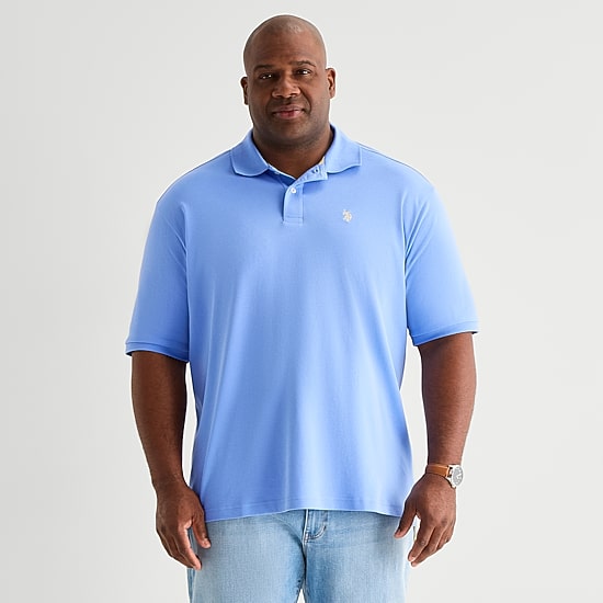 U.S. Polo Assn. Interlock Big and Tall Mens Classic Fit Short Sleeve Polo Shirt