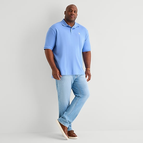 U.S. Polo Assn. Interlock Big and Tall Mens Classic Fit Short Sleeve Polo Shirt