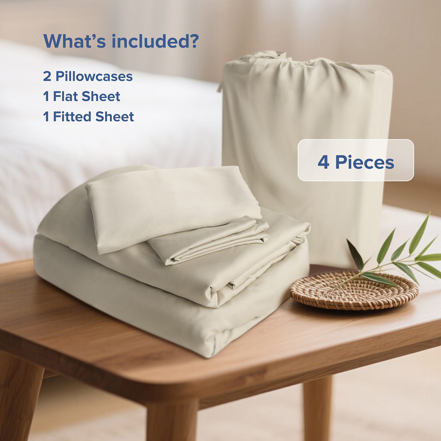 Awesome Home™ Rayon from Bamboo Viscose 500tc Temperature Regulating Sheet Set