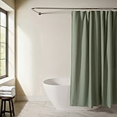 Casual Comfort Cotton Blend Textured Waffle Shower Curtain