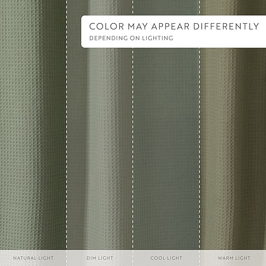 Casual Comfort Cotton Blend Textured Waffle Shower Curtain