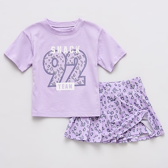 Okie Dokie Active Toddler & Little Girls Jersey 2-pc. Skort Set
