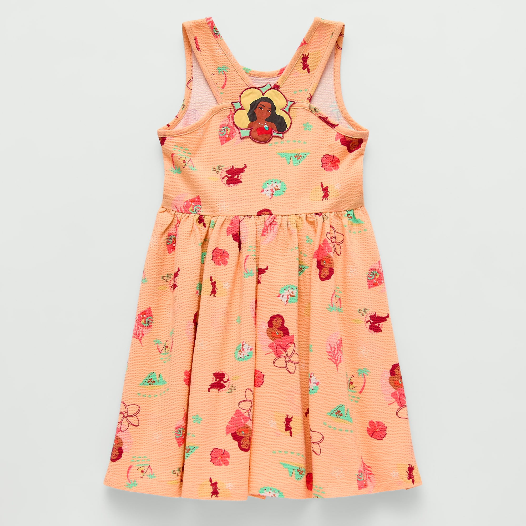 Disney Collection Little & Big Kid Girls Sleeveless Princess Moana A-Line Dress
