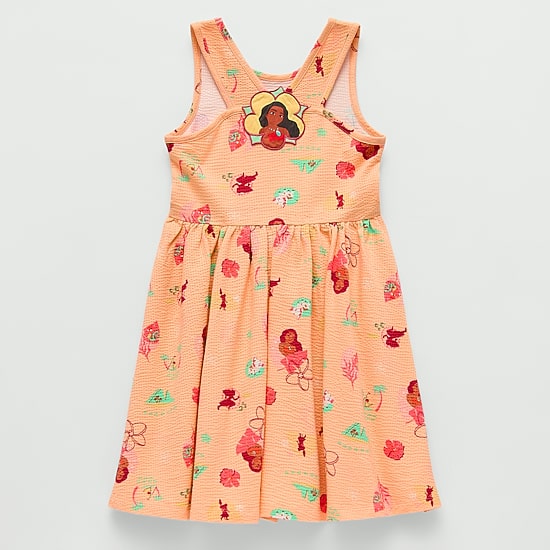 Disney Collection Little & Big Kid Girls Sleeveless Princess Moana A-Line Dress