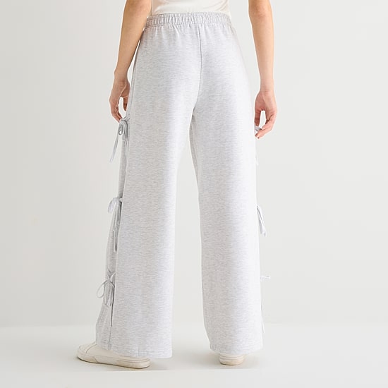 Forever 21 Womens Juniors Wide Leg Mid Rise Pull-On Pant