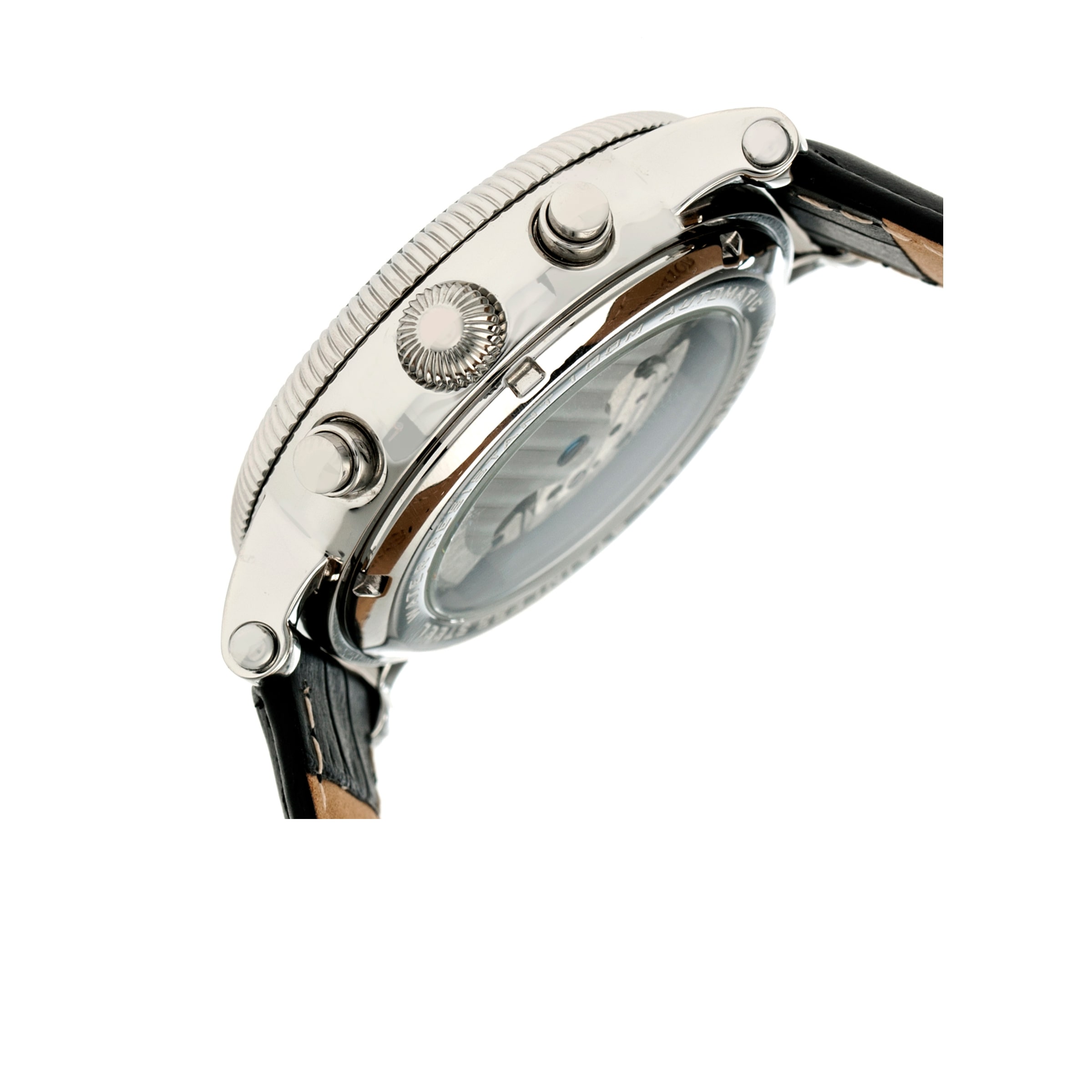 Heritor Automatic Winston Mens Automatic Black Leather Strap Watch Herhr5202