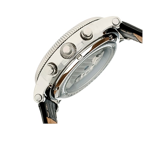 Heritor Automatic Winston Mens Automatic Black Leather Strap Watch Herhr5202