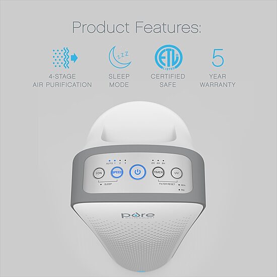 Pure Enrichment Purezone Elite 4-In-1 True Hepa Air Purifier