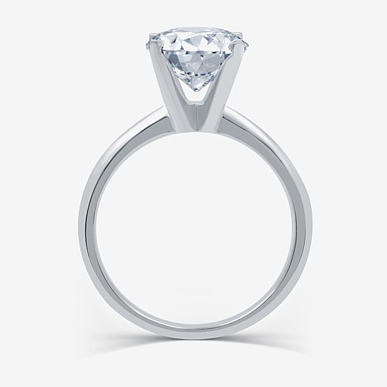 (G / VS2) Womens 3 CT. Lab-Grown White Diamond 14K Gold Oval Solitaire Engaement Ring