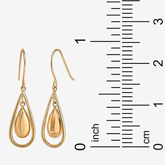 14K Gold Teardrop Earrings