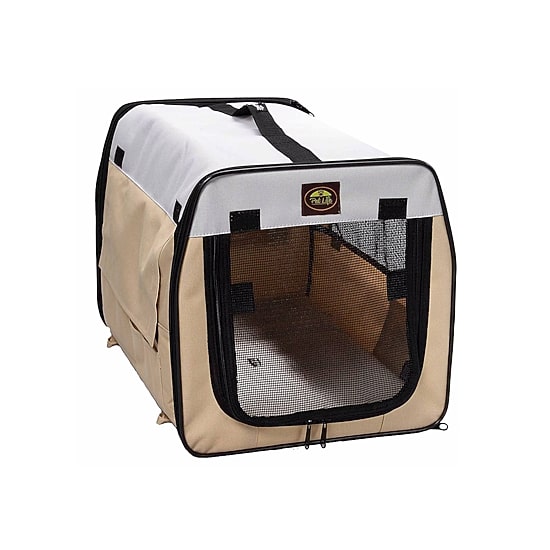 Pet Life ® Airline Approved Folding Zippered Sporty Cage Pet Carrier
