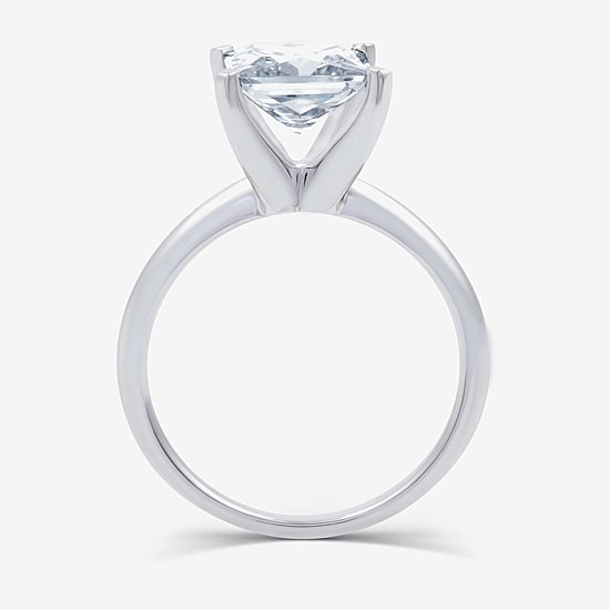 3 CT. Princess-cut Lab-Grown (G / VS2) Diamond Solitaire Engagement Ring in 14K Gold