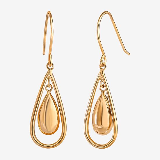 14K Gold Teardrop Earrings