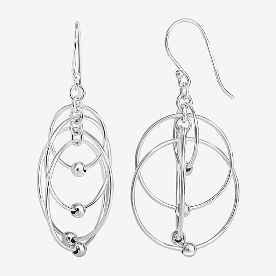Womens Sterling Silver Earring Set