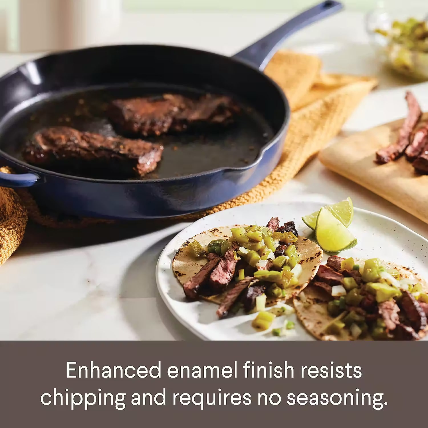 Ayesha Curry Enameled Cast Iron 12" Frying Pan