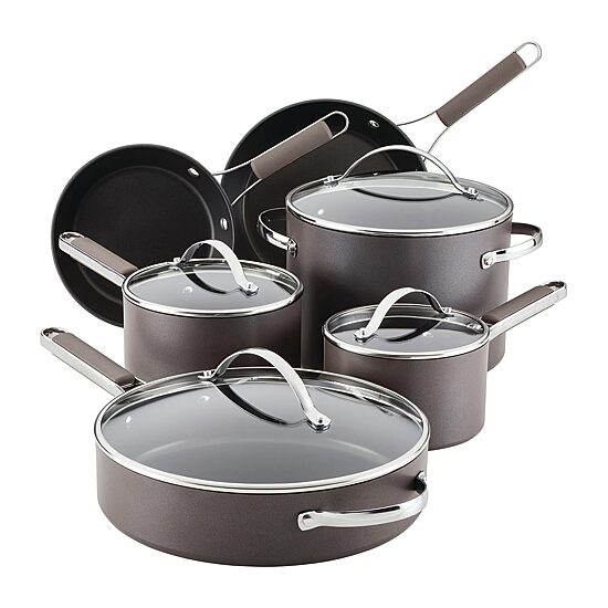 Ayesha Curry Hard Anodized 10-pc. Cookware Set