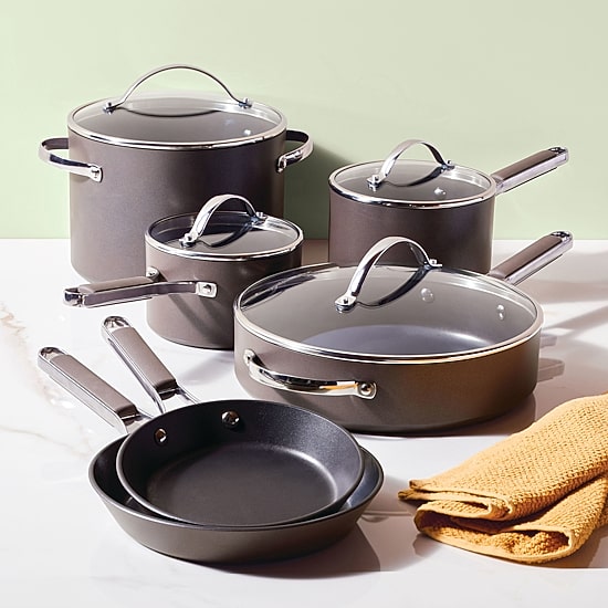 Ayesha Curry Hard Anodized 10-pc. Cookware Set