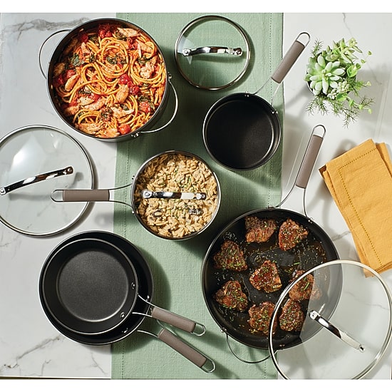 Ayesha Curry Hard Anodized 10-pc. Cookware Set