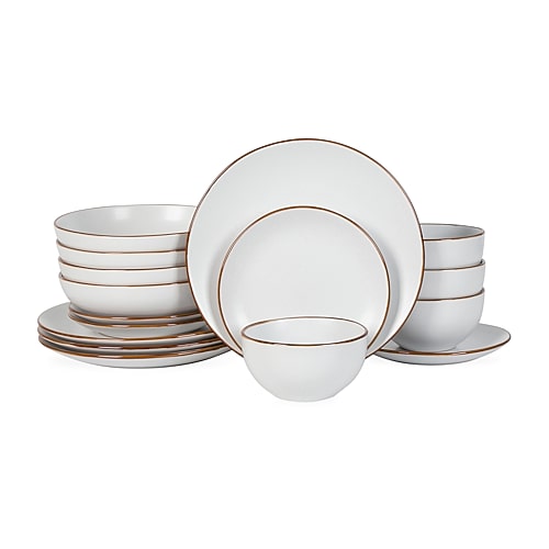 Stone Lain Brasa 16-pc. Stoneware Dinnerware Set In White