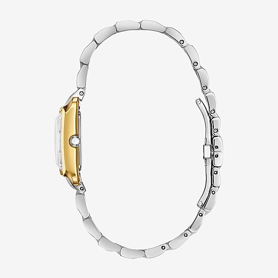 Citizen Bianca Womens Diamond Accent Two Tone Stainless Steel Bracelet Watch Ew5554-58d