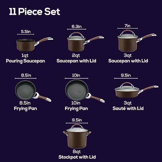 Circulon Symmetry Hard Anodized 11-pc. Cookware Set