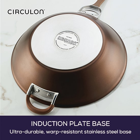Circulon Symmetry Hard Anodized 14" Stir Fry Pan with Helper Handle