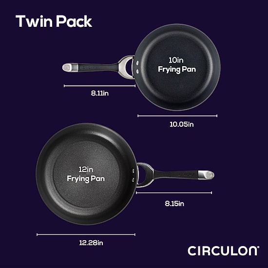 Circulon Symmetry Hard-Anodized French Skillet Set