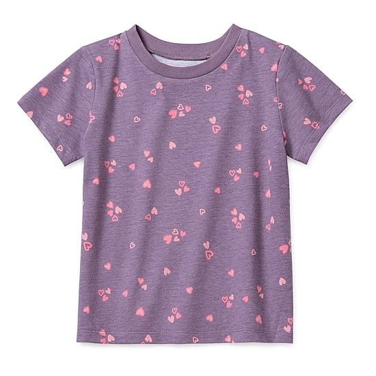 Okie Dokie Toddler Girls Round Neck Short Sleeve Regular Fit Graphic T-Shirt