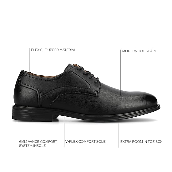 Vance Co Barclay Mens Almond Closed Toe Oxford Shoes