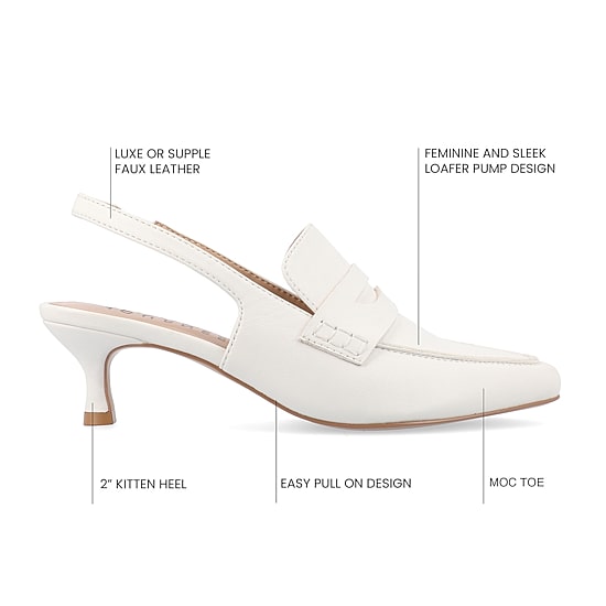 Journee Collection Amory Womens Moc Closed Toe Kitten Heel Pumps