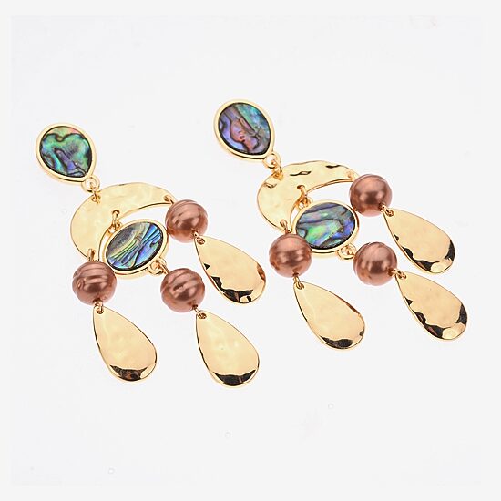 Bijoux Bar Gold Tone Womens Simulated Pearl Drop Earrings