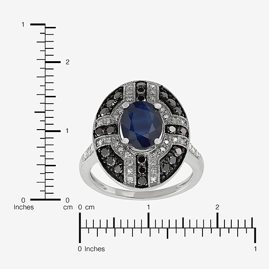 Limited Quantities! Womens 5/8 CT. T.W. Genuine Blue Sapphire Sterling Silver Oval Cocktail Ring