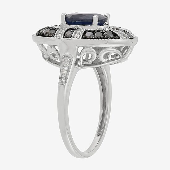 Limited Quantities! Womens 5/8 CT. T.W. Genuine Blue Sapphire Sterling Silver Oval Cocktail Ring