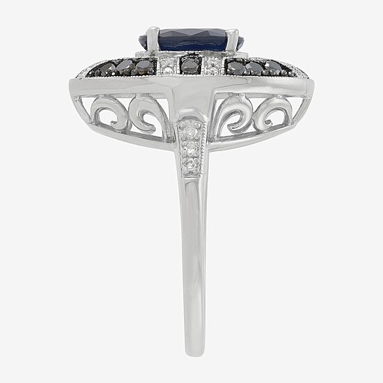 Limited Quantities! Womens 5/8 CT. T.W. Genuine Blue Sapphire Sterling Silver Oval Cocktail Ring