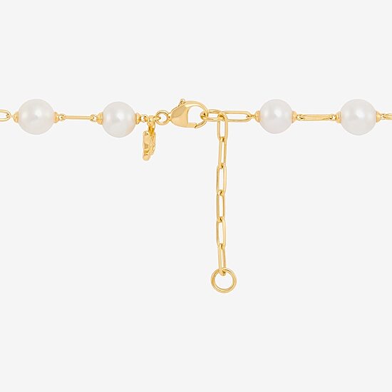 Womens 14K Gold Over Silver 8 Inch Paperclip Chain Bracelet