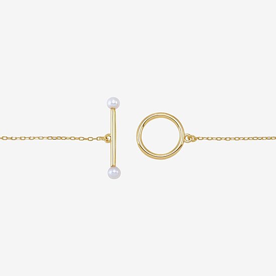 Womens Dyed White Cultured Freshwater Pearl 14K Gold Over Silver 18 Inch Pendant Necklace