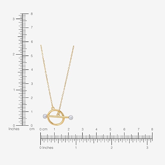 Womens Dyed White Cultured Freshwater Pearl 14K Gold Over Silver 18 Inch Pendant Necklace