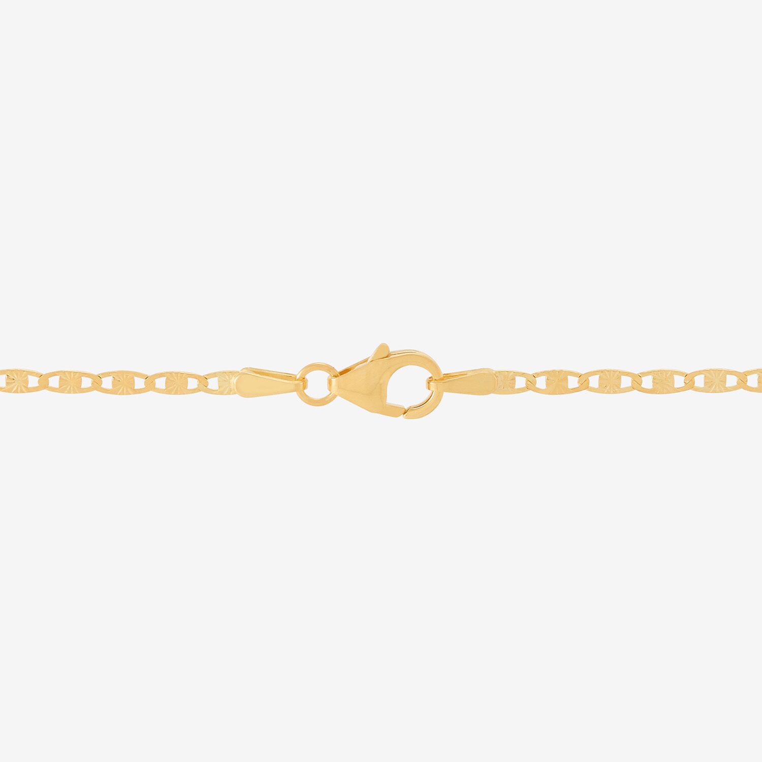 Made in Italy Womens 10K Gold 7.5 Inch Solid Fashion Chain Bracelet