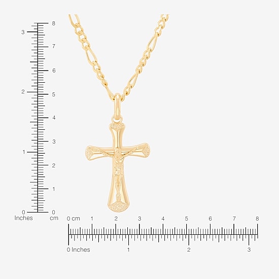 Mens 14K Gold Over Silver Sterling Silver Cross Pendant