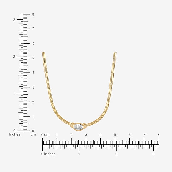 (H-I Womens 1/2 CT. T.W. Lab Grown White Diamond 14K Gold Over Silver Sterling Silver Oval 16 Inch Pendant Necklace