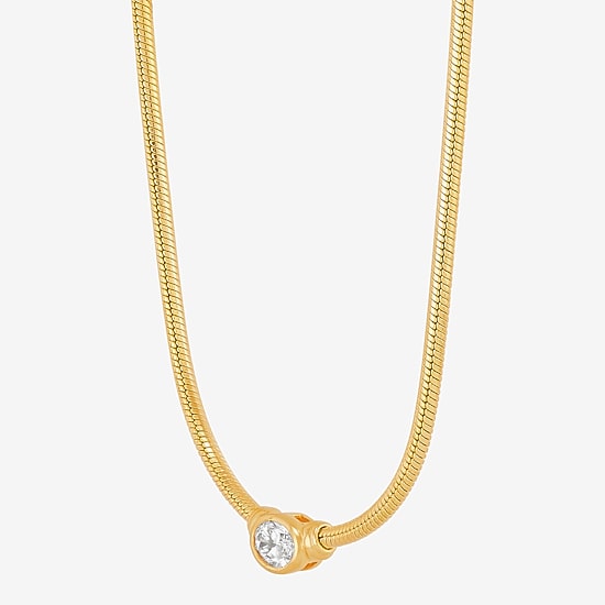 (H-I Womens 1/2 CT. T.W. Lab Grown White Diamond 14K Gold Over Silver Sterling Silver Oval 16 Inch Pendant Necklace