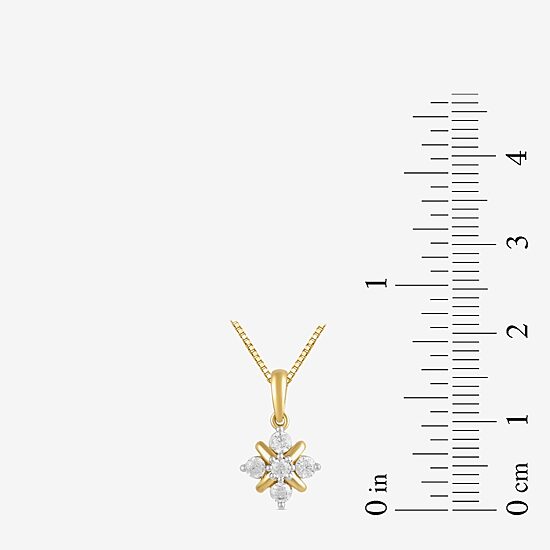 Womens 1/4 CT. T.W. Lab Grown White Diamond 14K Gold Over Silver Sterling Silver 18 Inch Pendant Necklace