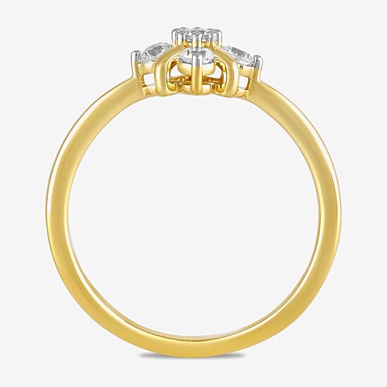 Womens 1/4 CT. T.W. Lab Grown White Diamond 14K Gold Over Silver Sterling Silver Cocktail Ring