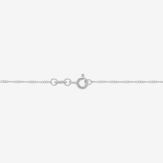 Womens Blue Mother Of Pearl Sterling Silver Cross 18 Inch Pendant Necklace